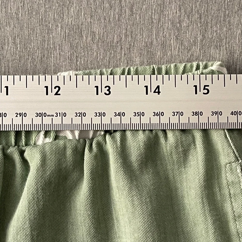 Orvis Pant Set Women 14 Green Floral Cotton‎ Jacket Elastic Waist Botanical USA